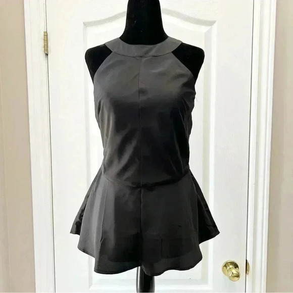 Ricki’s  Blouse Sleeveless Peplum Halter Neckline Flowy Top Black Size 0/XS NWT - Picture 14 of 14